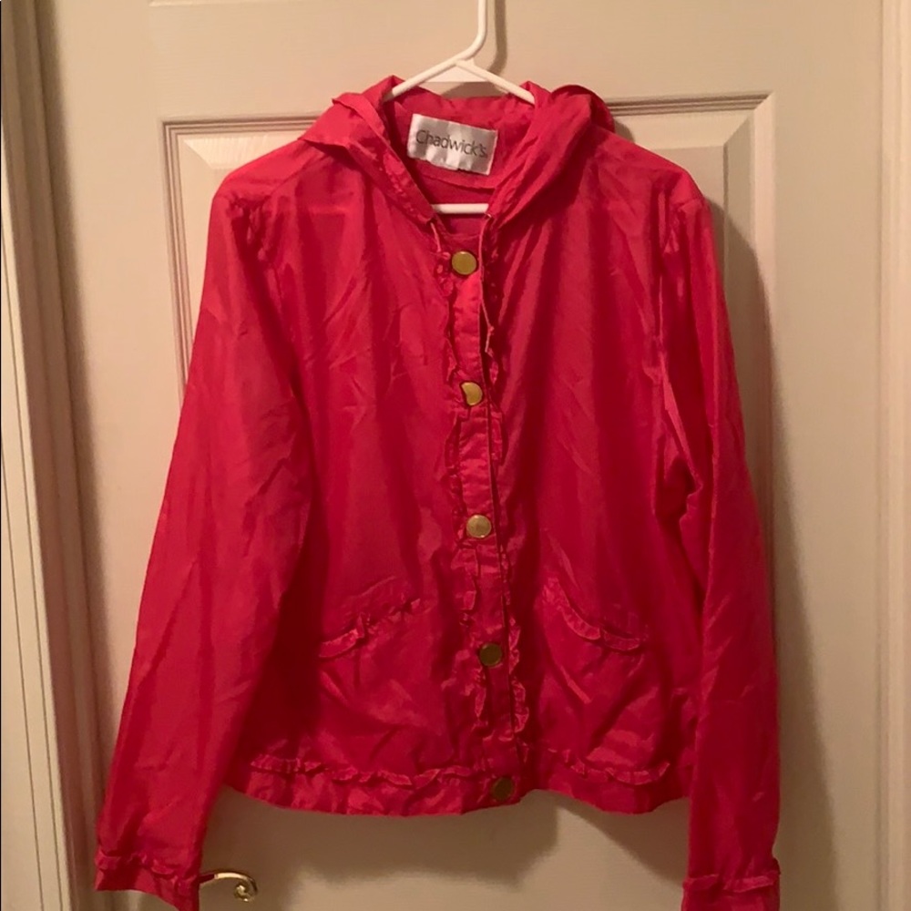 Lightweight pink poncho, size XL.